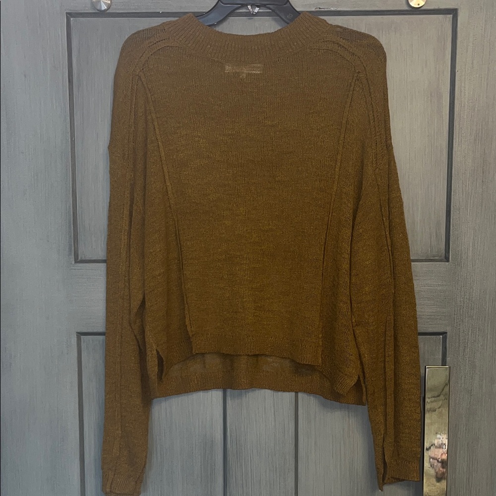 Y2K Gilded Intent Sz LG Lightweight Crew Neck Sweater Brown #y2k #oversized